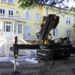 Gru cingolata - Effer 525 - Gru per centro storico